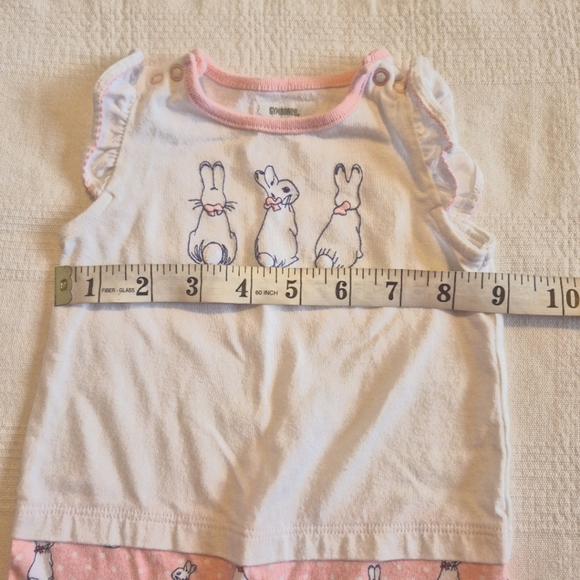 Gymboree girls 3-6 months Easter romper Peter Rabbit 1st Easter VGUC - Picture 5 of 10